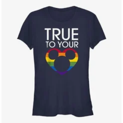 Discount 🧨 Disney Mickey Mouse True To Your Heart Rainbow T-Shirt ✔️