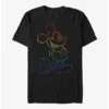 Best Pirce 💯 Disney Mickey Mouse Outline Rainbow Pride T-Shirt ⭐