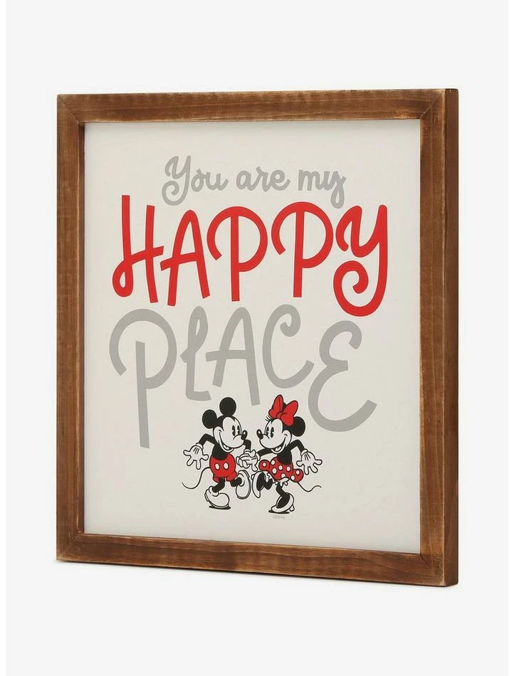Hot Sale π Disney Mickey Mouse Mickey & Minnie Happy Place Wood Framed Wall Decor π 2 Hot Sale π Disney Mickey Mouse Mickey & Minnie Happy Place Wood Framed Wall Decor π - Image 2