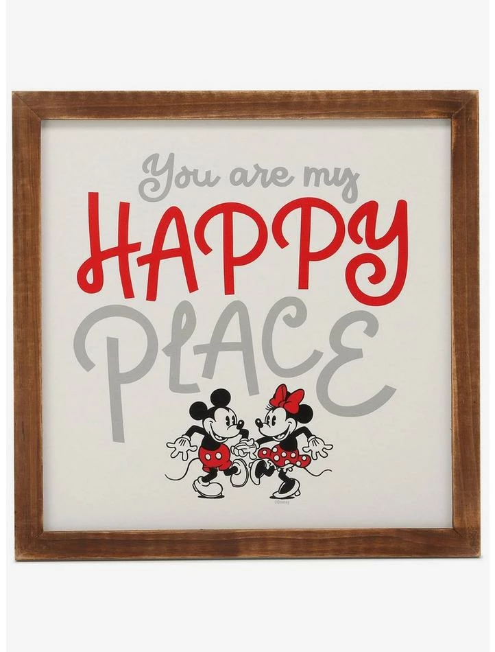 Hot Sale π Disney Mickey Mouse Mickey & Minnie Happy Place Wood Framed Wall Decor π 1 Hot Sale π Disney Mickey Mouse Mickey & Minnie Happy Place Wood Framed Wall Decor π