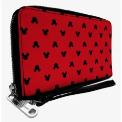 Promo 🛒 Disney Mickey Mouse Silhouette Zip Around Wallet 🔔