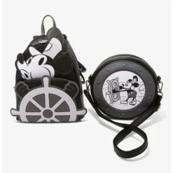 Best Sale 🔔 Loungefly Disney Steamboat Willie Mini Backpack 🥰 -Mickey Mouse Store 16568778 av3