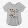 Wholesale ✨ Disney Mickey Mouse Classic Friends Faces 🧨 Girls Plus Size T-Shirt 🥰