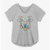 Promo 😍 Disney Mickey Mouse Holiday Icons Girls Plus Size T-Shirt 🛒