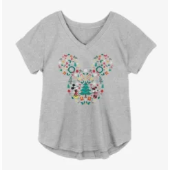 Promo 😍 Disney Mickey Mouse Holiday Icons Girls Plus Size T-Shirt 🛒