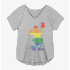 Buy ❤️ Disney Mickey Mouse Pride Love Is Love 🛒 Girls Plus Size T-Shirt 💯