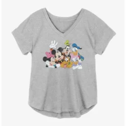 Best Sale ✨ Disney Mickey Mouse Group Girls Plus Size T-Shirt ❤️