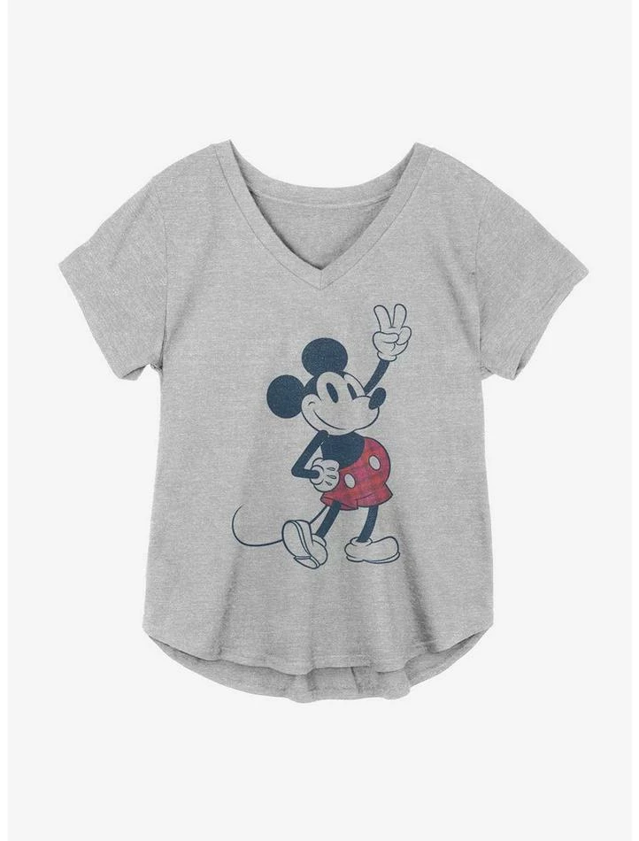 Flash Sale π Disney Mickey Mouse Plaid Old School Girls Plus Size T-Shirt π― 1 Flash Sale π Disney Mickey Mouse Plaid Old School Girls Plus Size T-Shirt π―