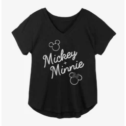 Brand new ⭐ Disney Mickey Mouse And Minnie Mouse Signed Together ❤️ Girls Plus Size T-Shirt ❤️
