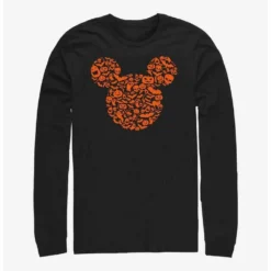 Hot Sale 💯 Disney Mickey Mouse Ears Halloween Icons Long-Sleeve T-Shirt ⭐