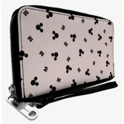 Brand new 😍 Disney Mickey Mouse Ears Logo Toss Print Zip Around Wallet 🤩