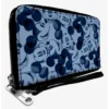 Promo 😉 Disney Mickey Mouse Expressions Zip Around Wallet 👍