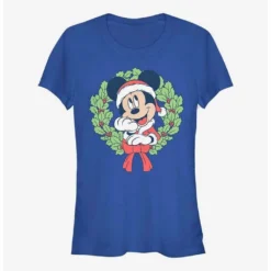 Cheap ❤️ Disney Mickey Mouse Mickey 👏 Christmas Wreath 🛒 Girls T-Shirt ✔️