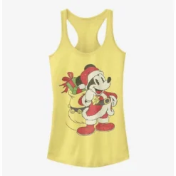 Deals ✨ Disney Mickey Mouse Just Santa Mickey 👍 Girls Tank 🔥