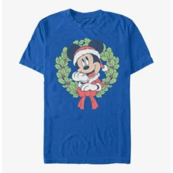 Flash Sale ⌛ Disney Mickey Mouse Mickey 🤩 Christmas Wreath T-Shirt 🎁