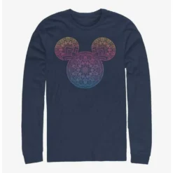 Best Pirce ⌛ Disney Mickey Mouse Mickey Mandala Fill Long-Sleeve T-Shirt ✔️