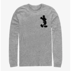 Cheapest 🎉 Disney Mickey Mouse Mickey Silhouette Long-Sleeve T-Shirt ❤️