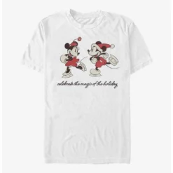 Outlet ✔️ Disney Mickey Mouse Vintage Holiday Skaters T-Shirt 🛒