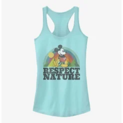 Outlet 🎉 Disney Mickey Mouse Respect Nature Girls Tank ✔️