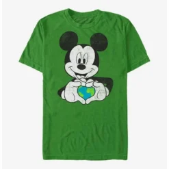 Best Sale ⌛ Disney Mickey Mouse Mickey Earth Heart T-Shirt ✨