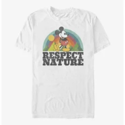 Discount ⌛ Disney Mickey Mouse Respect Nature T-Shirt 😉