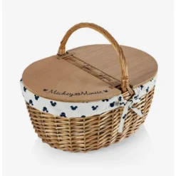 Hot Sale 🎁 Disney Mickey Mouse Classic Mickey Silhouette Country Picnic Basket 💯