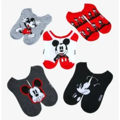Promo 🥰 Disney Mickey Mouse Moods No-Show 👏 Socks 5 Pair ⌛