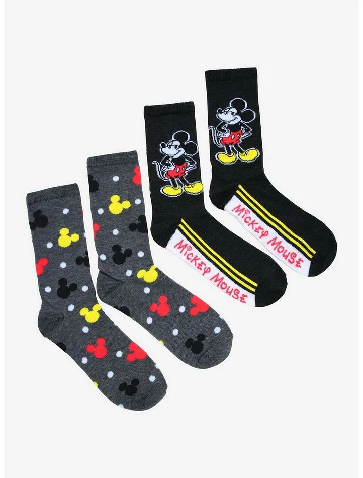 Top 10 π Disney Mickey Mouse Retro Multicolor Crew Socks 2 Pair β 2 Top 10 π Disney Mickey Mouse Retro Multicolor Crew Socks 2 Pair β - Image 2