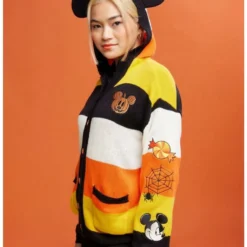 Best reviews of 🛒 Her Universe Disney Halloween Mickey Mouse Stripe ✨ Girls Hooded Cardigan ⌛ -Mickey Mouse Store 18372427 av4