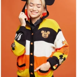 Best reviews of 🛒 Her Universe Disney Halloween Mickey Mouse Stripe ✨ Girls Hooded Cardigan ⌛