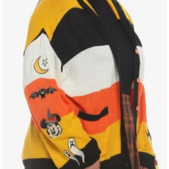 Hot Sale ⭐ Her Universe Disney Halloween Mickey Mouse Stripe Girls Hooded Cardigan Plus Size 🎁 -Mickey Mouse Store 18372435 av3