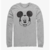 Cheap ⌛ Disney Mickey Mouse Face Long-Sleeve T-Shirt ✨