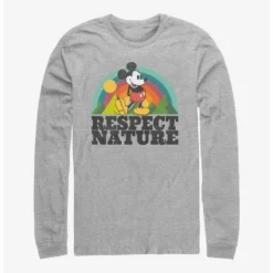 Cheapest 🤩 Disney Mickey Mouse Respect Nature Long-Sleeve T-Shirt 🛒