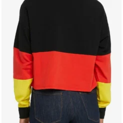 Cheapest 💯 Disney Mickey Mouse Color-Block Girls Crop Long-Sleeve Polo ⌛ Shirt ⭐ -Mickey Mouse Store 18829285 av2