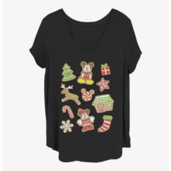 Discount 👏 Disney Mickey Mouse Christmas Cookies 🎉 Girls T-Shirt Plus Size ⭐