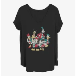 Brand new ⭐ Disney Mickey Mouse Holiday Group Girls T-Shirt Plus Size 👏