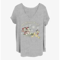 Hot Sale ⌛ Disney Mickey Mouse Oh What Fun Girls T-Shirt Plus Size 🧨