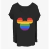 Budget 😀 Disney Mickey Mouse Rainbow Ears 👏 Girls T-Shirt Plus Size ⌛
