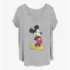 Flash Sale ⭐ Disney Mickey Mouse Traditional Mickey 🎁 Girls T-Shirt Plus Size ✨