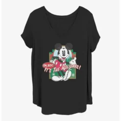 Deals ✨ Disney Mickey Mouse Vintage Holiday Mickey 🎉 Girls T-Shirt Plus Size 🤩