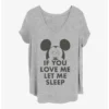 Cheapest ⭐ Disney Mickey Mouse Let Me Sleep Girls T-Shirt Plus Size 😉
