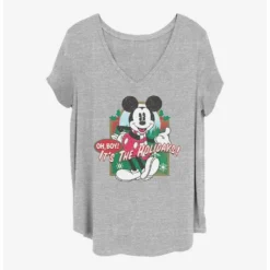 Promo ⭐ Disney Mickey Mouse Vintage Holiday Mickey Girls T-Shirt Plus Size 🌟