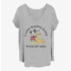Hot Sale 🔔 Disney Mickey Mouse Mickey Dog Lover Girls T-Shirt Plus Size 👏