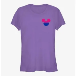 Best Sale ⌛ Disney Mickey Mouse Bisexual Badge Pride T-Shirt ✨