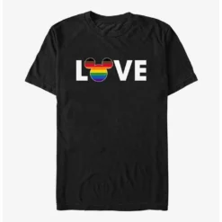 New ❤️ Disney Mickey Mouse Rainbow Love Pride T-Shirt ❤️