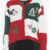 Promo ⌛ Her Universe Disney Holiday Mickey Mouse Patchwork Girls Cardigan 🔔
