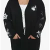 Flash Sale ✨ Disney Steamboat Willie Icons ❤️ Girls Open Cardigan Plus Size 🔥