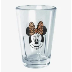 Discount ❤️ Disney Mickey Mouse Minnie Leopard Bow Mini Glass 😀