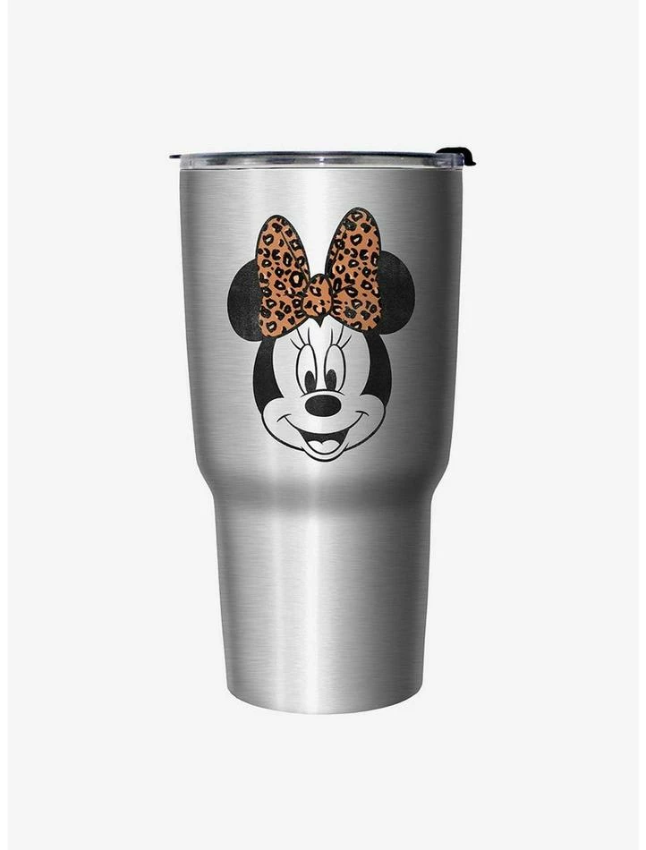 Promo ✨ Disney Mickey Mouse Minnie Leopard Bow Travel Mug 🥰 1 Promo ✨ Disney Mickey Mouse Minnie Leopard Bow Travel Mug 🥰