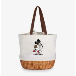 Budget ❤️ Disney Mickey Mouse NFL Atlanta Falcons Canvas Willow Basket Tote 🎁